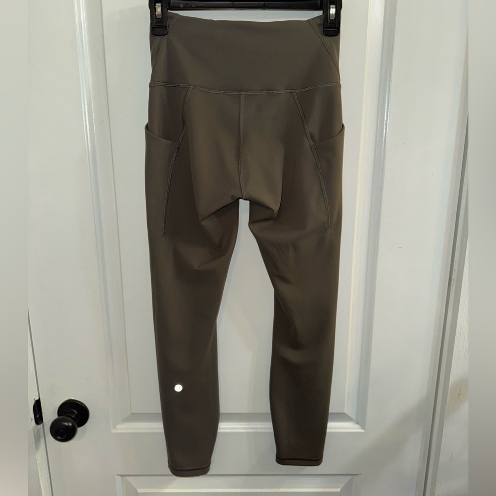 Lululemon Wunder Train High-Rise Tight with Pockets 25" Carob Brown Green - Picture 3 of 12